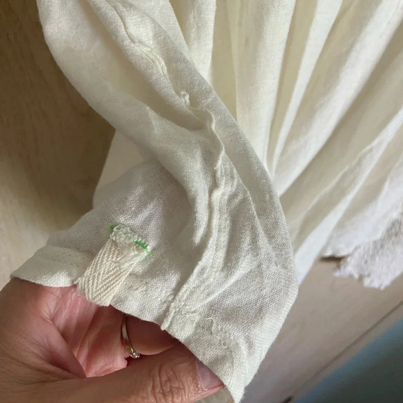 Free People We The Free Bella Top Ivory Oversized XS - Picture 10 of 14